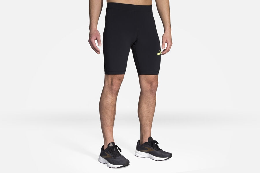 Brooks Men's Elite 9" Tight Bottoms Elite Black/Path Logo ( RVCXG2495 )